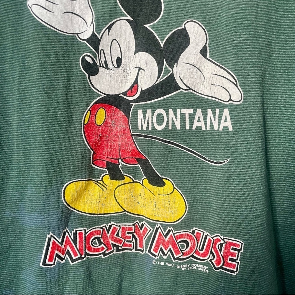 Vintage Disney Mickey Mouse Velva Sheen Single Stitch Made in USA T Shirt Large - Picture 3 of 8